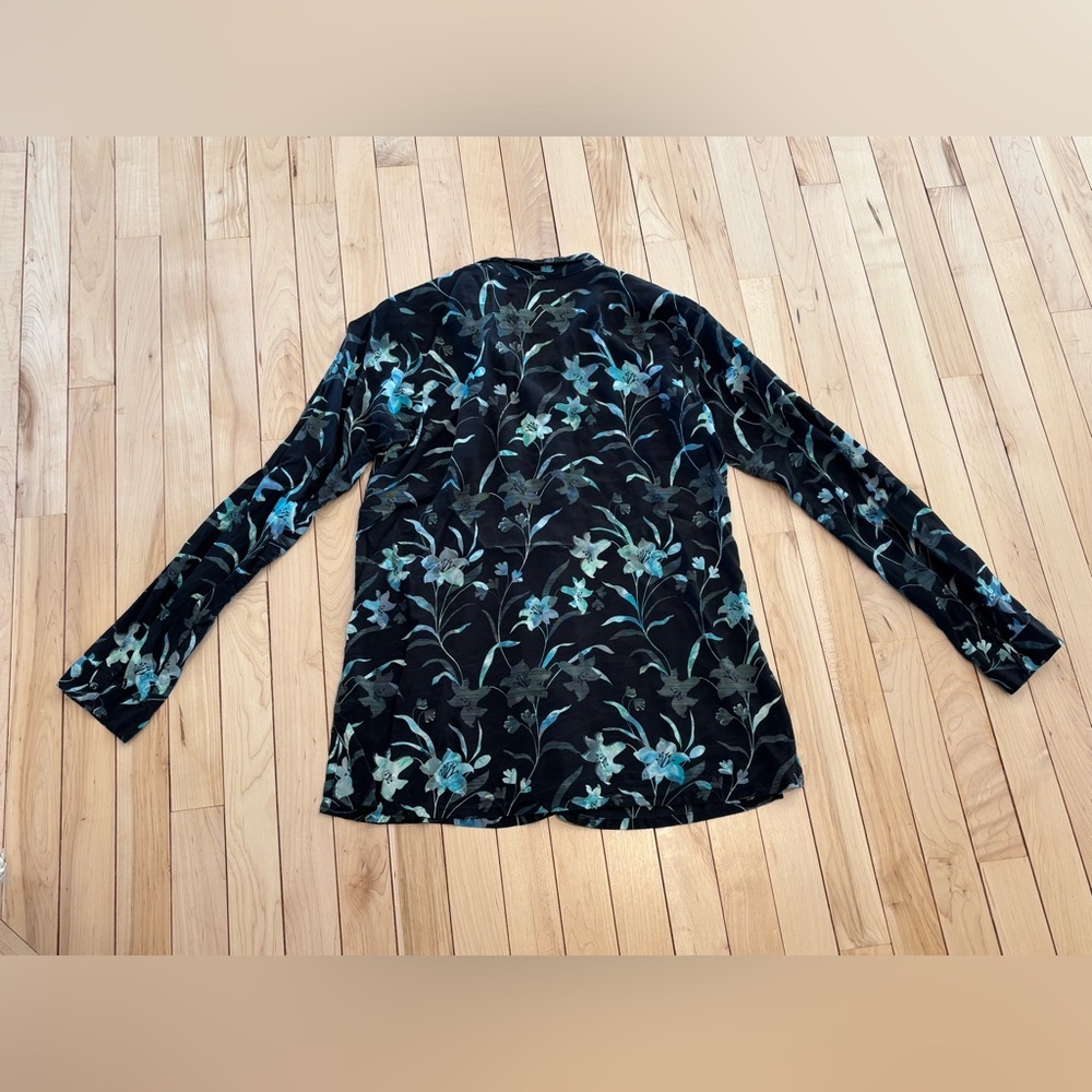 Johnny Was Biya Zabi Blouse Floral Print Silk Button Down Small - Picture 7 of 8